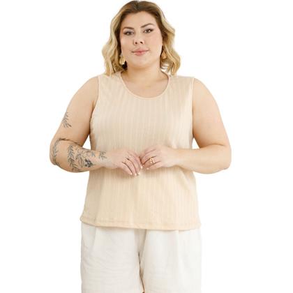 Imagem de Blusa Regata Ribana Fina Plus Size 3055A