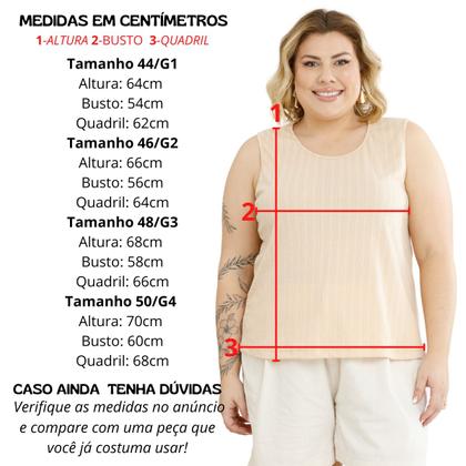 Imagem de Blusa Regata Ribana Fina Plus Size 3055A