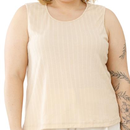 Imagem de Blusa Regata Ribana Fina Plus Size 3055A