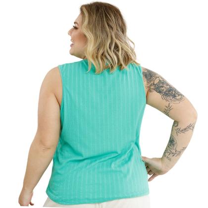 Imagem de Blusa Regata Ribana Fina Plus Size 3055A
