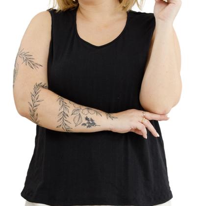 Imagem de Blusa Regata Ribana Fina Plus Size 3055A