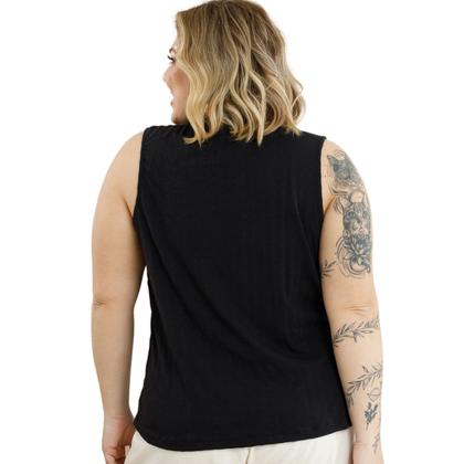 Imagem de Blusa Regata Ribana Fina Plus Size 3055A