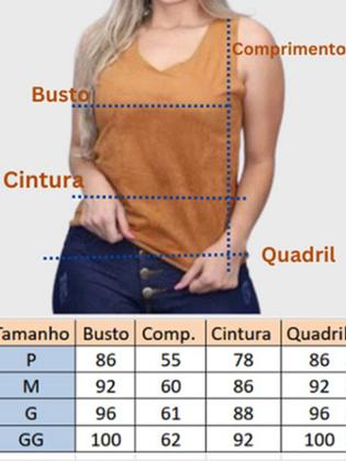 Imagem de Blusa Regata Suede Do P Ao GG Alça Larga mais de 15 cores para você arrasar no look