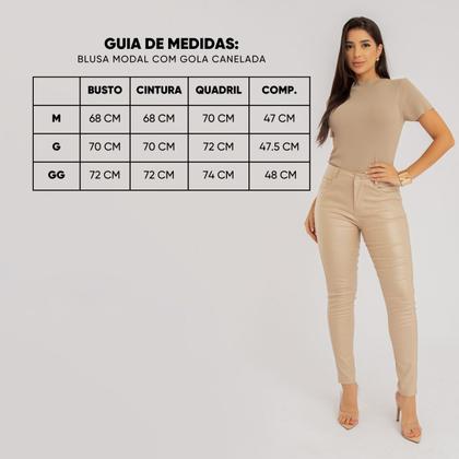 Imagem de Blusa susie modal com gola canelada feminino