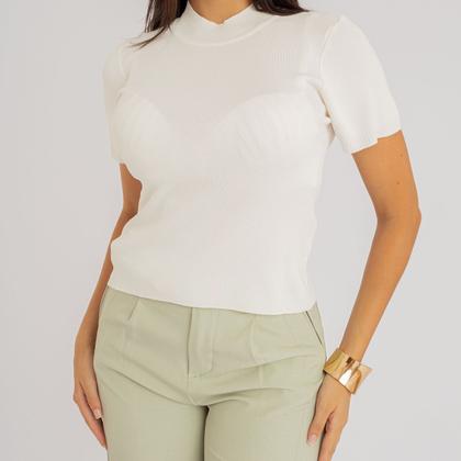 Imagem de Blusa susie modal com gola canelada feminino