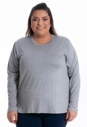 Imagem de Blusa t-shirt básica decote redondo plus size 502a