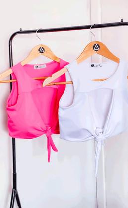 Imagem de Blusa top cropped feminino com bojo nozinho