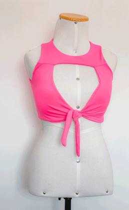 Imagem de Blusa top cropped feminino com bojo nozinho