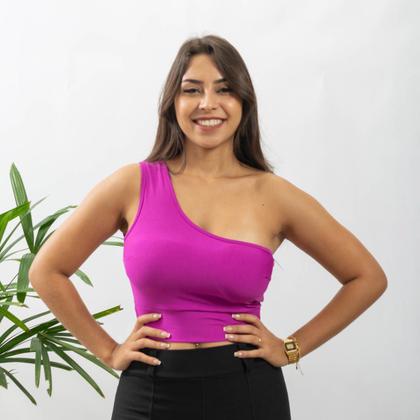 Imagem de Blusa Top Cropped Suplex Ombro Só Com Bojo