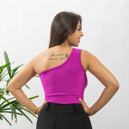 Imagem de Blusa Top Cropped Suplex Ombro Só Com Bojo