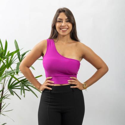Imagem de Blusa Top Cropped Suplex Ombro Só Com Bojo