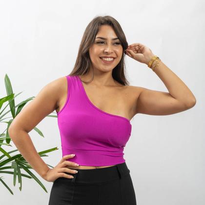 Imagem de Blusa Top Cropped Suplex Ombro Só Com Bojo