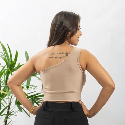 Imagem de Blusa Top Cropped Suplex Ombro Só Com Bojo