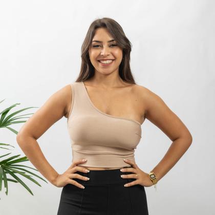 Imagem de Blusa Top Cropped Suplex Ombro Só Com Bojo