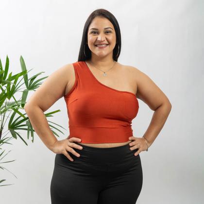 Imagem de Blusa Top Cropped Suplex Ombro Só Com Bojo