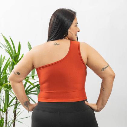 Imagem de Blusa Top Cropped Suplex Ombro Só Com Bojo