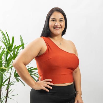 Imagem de Blusa Top Cropped Suplex Ombro Só Com Bojo