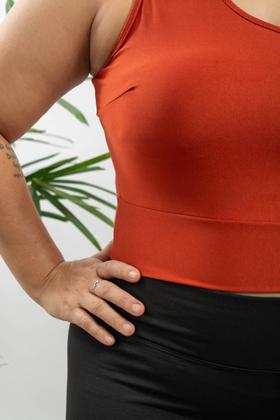 Imagem de Blusa Top Cropped Suplex Ombro Só Com Bojo
