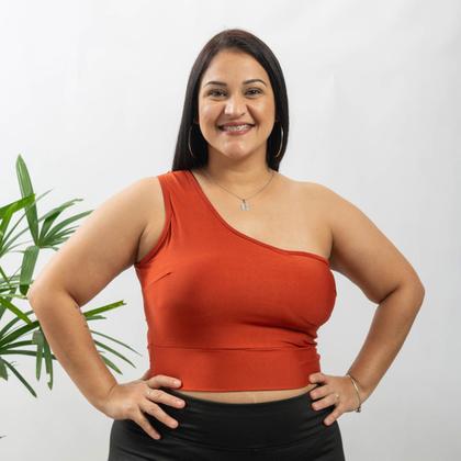 Imagem de Blusa Top Cropped Suplex Ombro Só Com Bojo