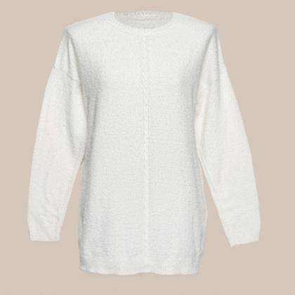 Imagem de Blusa Trança Frontal Fio Pluma Tricot Feminina