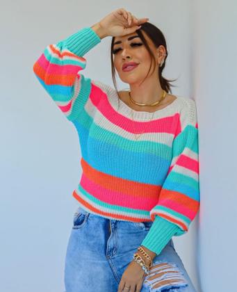 Imagem de Blusa Tricô Listrado