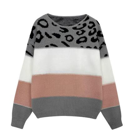 Imagem de Blusa Tricot Feminina Para Frio Listras Lançamento Premium Tricô Tendência Moda Inverno Proteção Linda