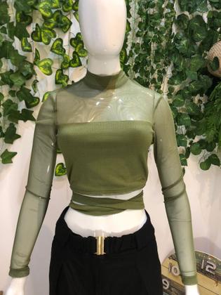 Imagem de Blusa tule amarração canelado all is love