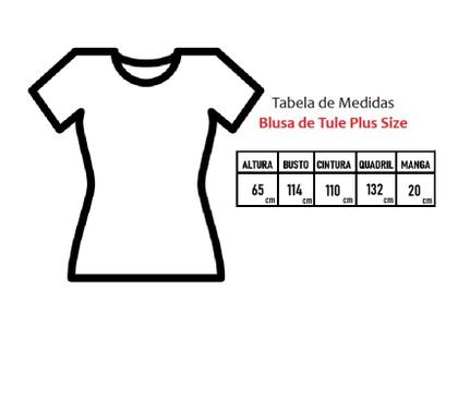 Imagem de Blusa Tule Feminina Fitness Academia Plus Size Bege