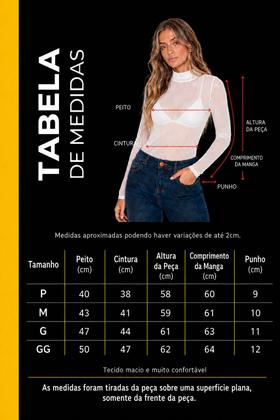Imagem de Blusa Tule Manga Longa Feminina Luxo