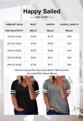 Imagem de Blusa túnica feminina Happy Sailed plus size com decote em V preta 4X