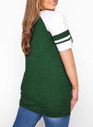 Imagem de Blusa túnica feminina Happy Sailed plus size com decote em V verde 2X