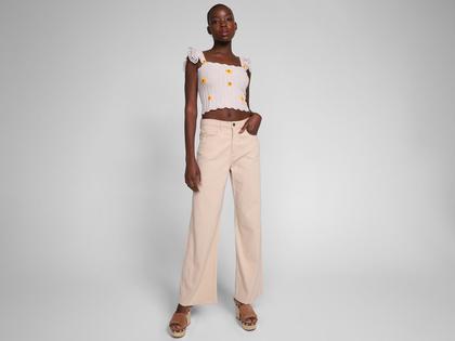 Imagem de Blusa Vista Magalu Crochê Cropped Mini Flores