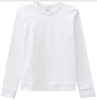 Imagem de Blusão Branco Moletom Flanelado com Stretch Feminino - Malwee