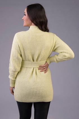 Imagem de Blusão em Tricô Malha Inglesa com Cinto