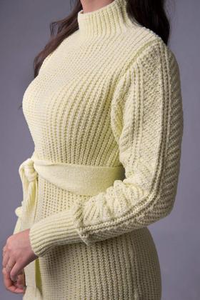 Imagem de Blusão em Tricô Malha Inglesa com Cinto