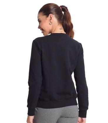 Imagem de Blusão Feminino Básico de Moletom Rovitex Preto