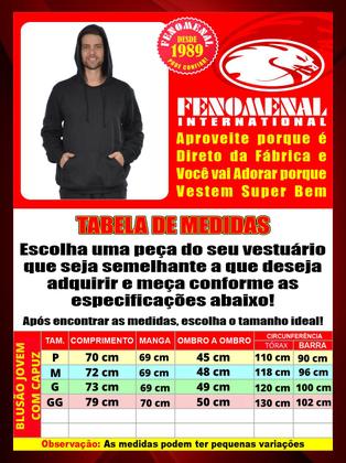 Imagem de Blusão Jovem Moletom Flanelado Básico Masculino Fenomenal