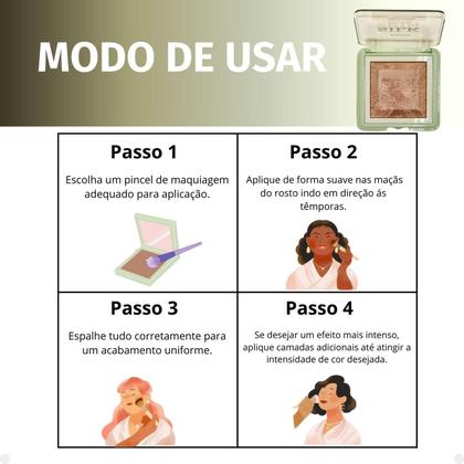 Imagem de Blush Baked Mosaico Ruby Rose Marble Bloom Silk Skin Soft Suede Hb-F1001-2