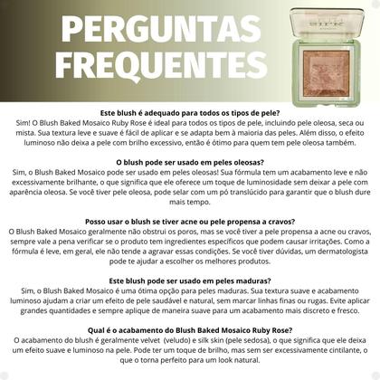 Imagem de Blush Baked Mosaico Ruby Rose Marble Bloom Silk Skin Soft Suede Hb-F1001-2