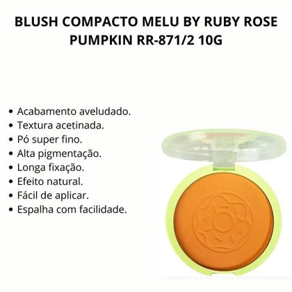 Imagem de Blush Compacto Melu By Ruby Rose Pumpkin Rr-871/2 10g