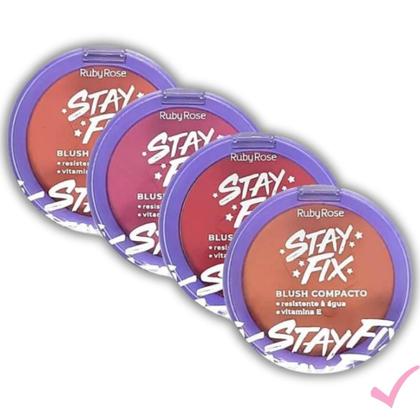 Imagem de Blush Compacto Stay Fix Ruby Rose Maquiagem Rosto  - Pegasus