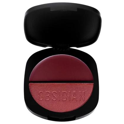 Imagem de Blush Duo Cremoso Compacto Gemini Obsidian Ruby Rose HB1000