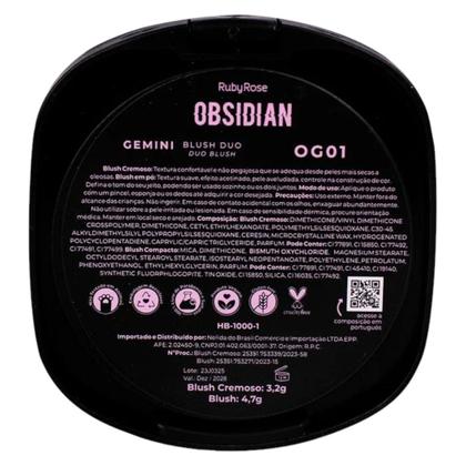 Imagem de Blush Duo Obsidian Gemini OG01 Ruby Rose