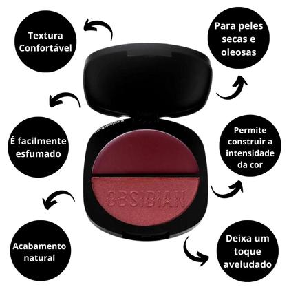 Imagem de Blush Duo Ruby Rose Obsidian Gemini Og03 7,9g