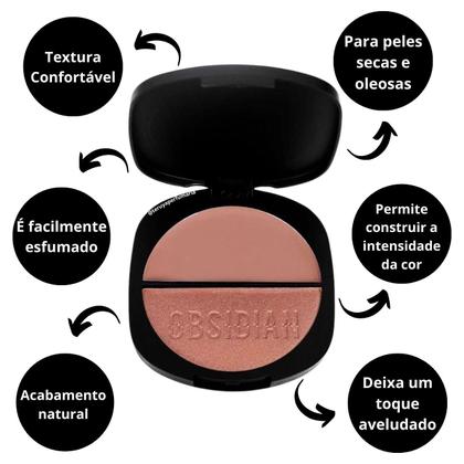 Imagem de Blush Duo Ruby Rose Obsidian Gemini Og05 7,9g