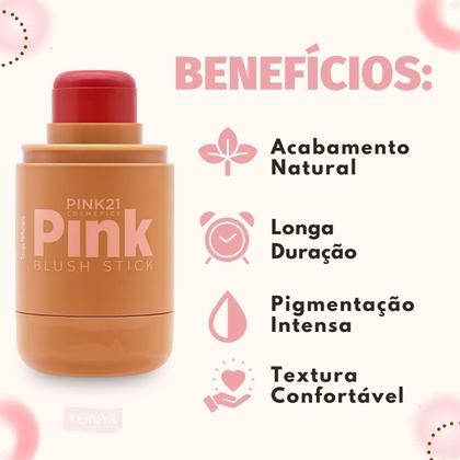Imagem de Blush em Stick Pink 21 Cor 04 CS5658