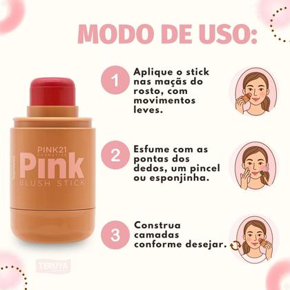 Imagem de Blush em Stick Pink 21 Cor 04 CS5658