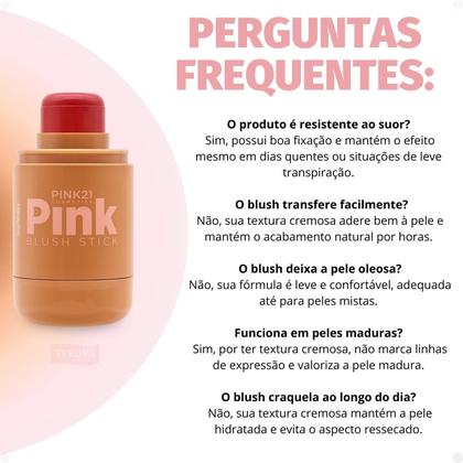 Imagem de Blush em Stick Pink 21 Cor 04 CS5658
