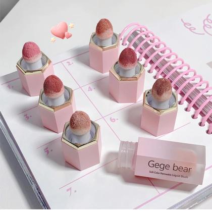 Imagem de Blush Líquido De Veludo Com Esponja Aplicadora - Gege Bear Makeup