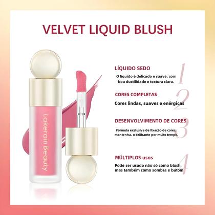 Imagem de Blush Líquido Fosco Pêssego - 75ml - Maquiagem Natural para Bochechas